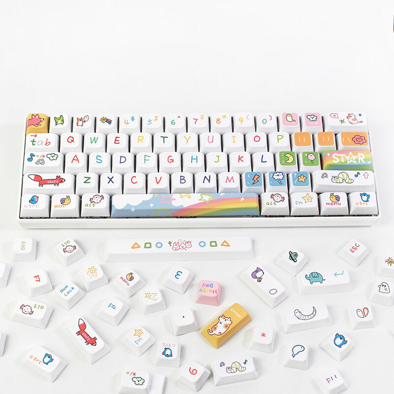 Animal Party 104+23 XDA-like Profile Keycap Set Cherry MX PBT Dye-subbed for Mechanical Gaming Keyboard